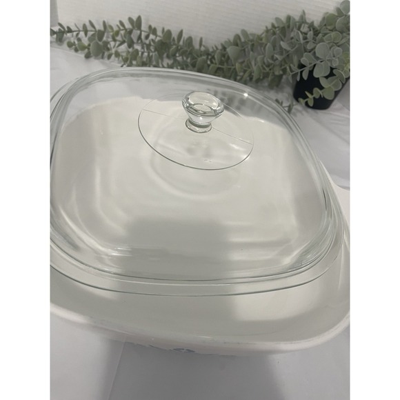 Rare Vintage Pyrex Corning Ware Blue Cornflower P-10-B 10 inch Stamped w/lid - Picture 6 of 13